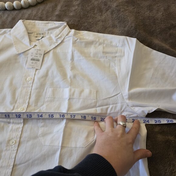 J.Crew Oversized White Button-Up Shirt NWT Size M - Picture 14 of 16
